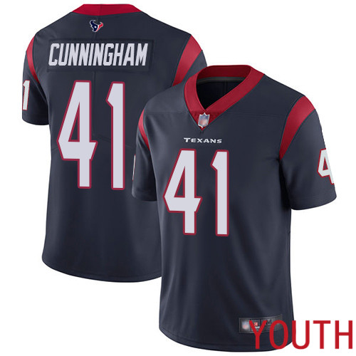 Houston Texans Limited Navy Blue Youth Zach Cunningham Home Jersey NFL Football #41 Vapor Untouchable->youth nfl jersey->Youth Jersey